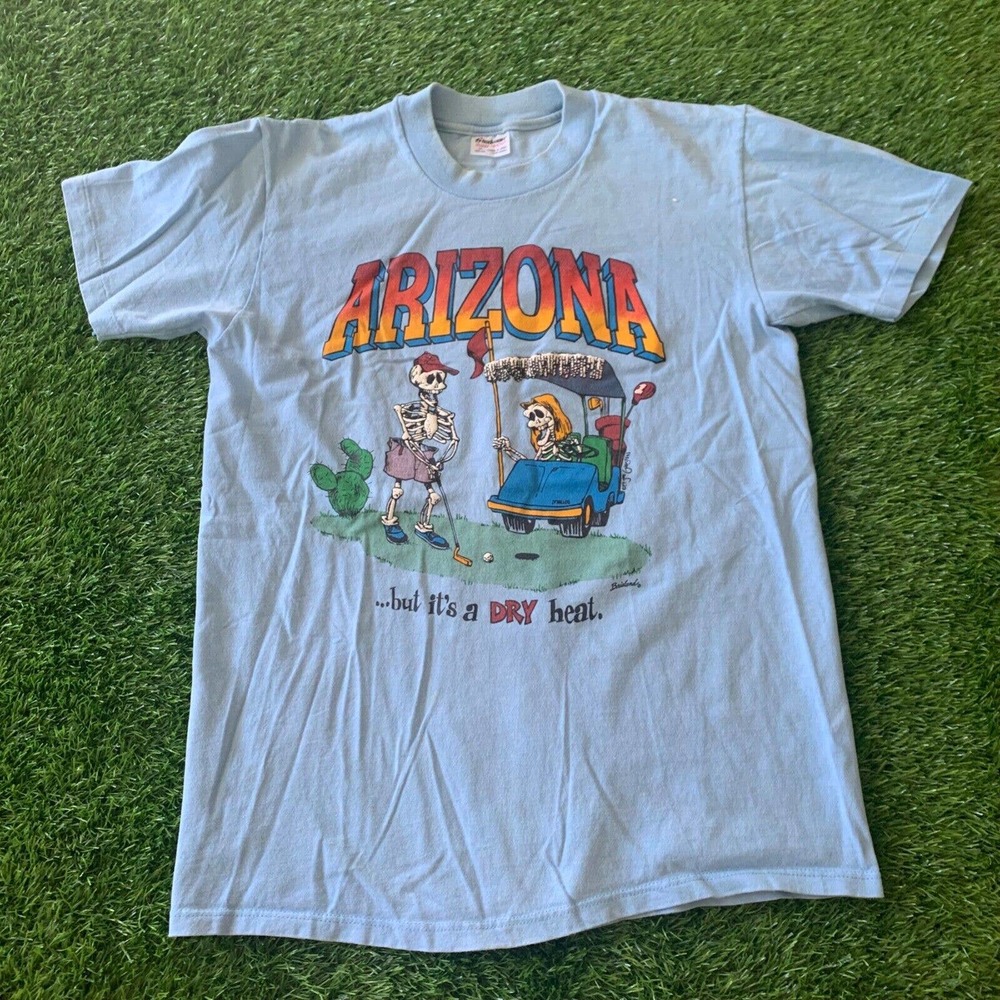 Vintage 70s Breiland Arizona Skull Golfing Tshirt Medium